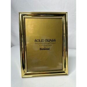 Bowon Solid Brass Hand Polished Lacquer Coated Photo Frame 5x7 Engraved